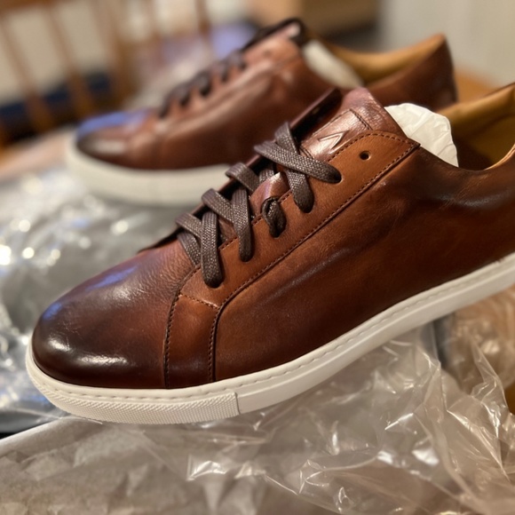 Ace Marks Travel Sneaker Handcrafted Italian Leather size 8.5 - Picture 12 of 13